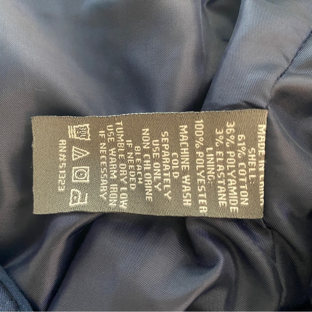 Vince Camuto Navy Blue Khaki Skirt w Pockets sz 8 - Picture 3 of 7